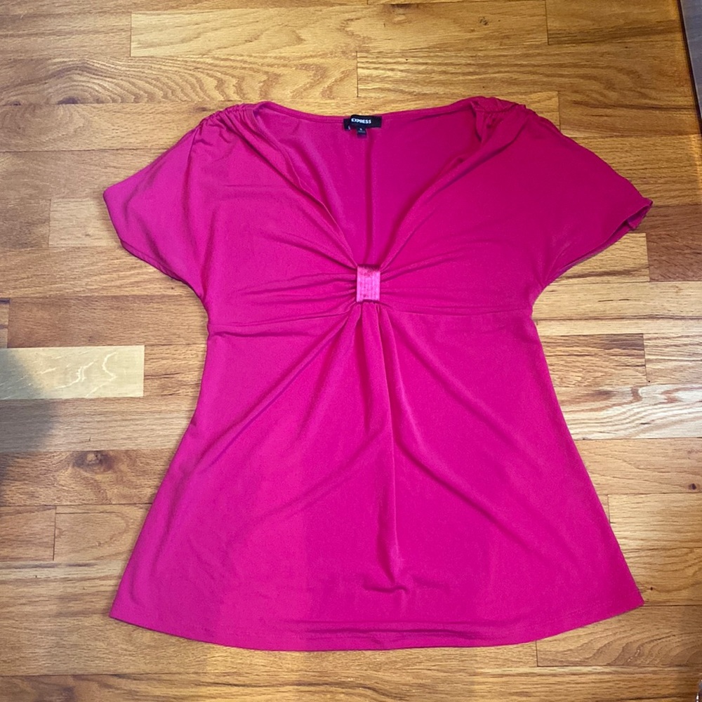Express Pink Flutter Sleeve Top Size Small - image 1